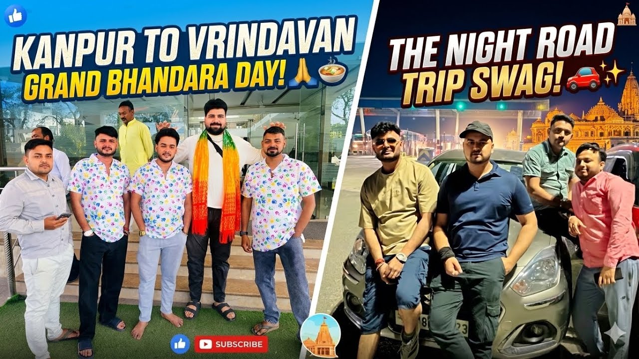 BABA KI KRIPA: Nikki Bhaiya Dwara Vrindavan Mein 6th Vishal Bhandara 🙏 (Road Trip Vlog)