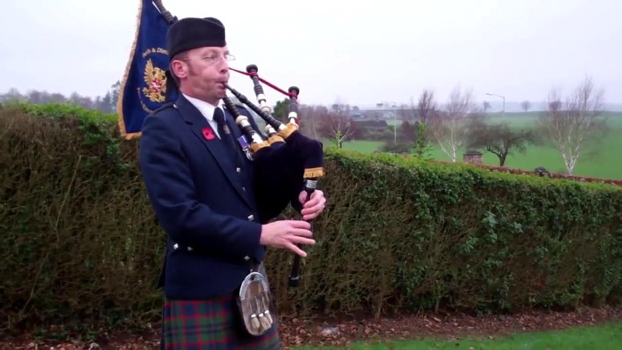 Bagpipes Music Remembrance Sunday On Visit To Scone And Perth