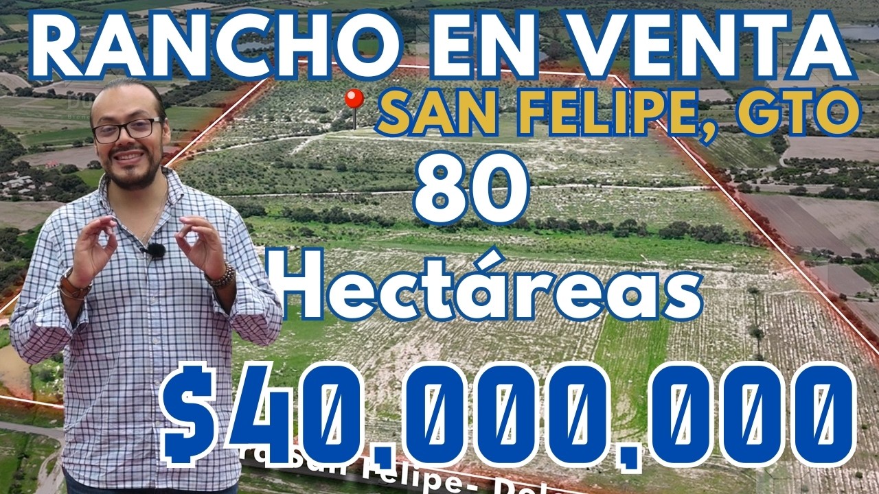 RANCHO EN VENTA DE 80 HA en Gto. Con PRESA PRIVADA y BODEGA de 700 m2. A pie de carretera