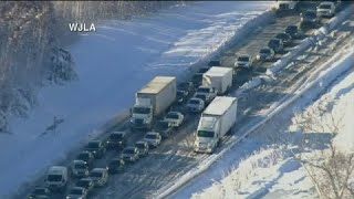 Drivers stranded for hours along I-95 in Northern Virginia after winter storm