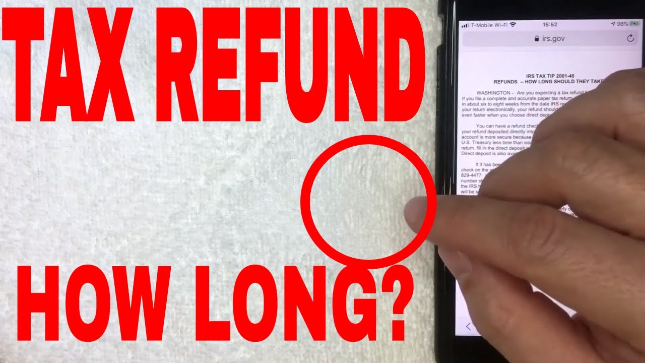how-long-does-it-take-to-get-a-tax-refund-youtube