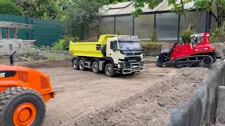 Fahrtag Siegburg, Baustelle mit Fendt 1050, Radlader, Unimog, Liebherr Raupe aus LEGO.