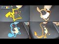 Pokemon Pancake art - Pikachu, charmander, Squirtle, Eevee