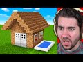 Flipping a Dirt Block Into a Minecraft Mansion!