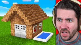 Flipping a Dirt Block Into a Minecraft Mansion!