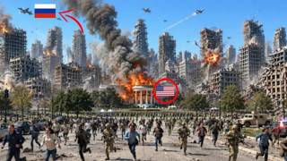 1 minute ago! The US Embassy building in Washington was destroyed by a Russian Su-57 fighter jet.