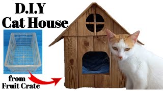 D.I.Y CAT HOUSE / HOW TO MAKE CAT HOUSE FROM RECYCLED MATERIALS / khim diy by khim diy 18,796 views 2 years ago 10 minutes, 4 seconds