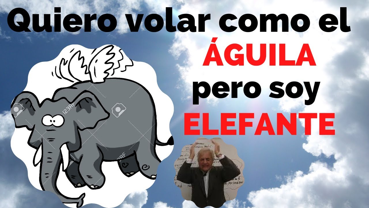 quiero volar como el ÁGUILA pero soy ELEFANTE.
