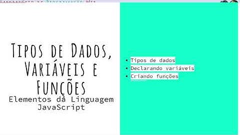 [JS0 - tópico 1] Tipos de dados, variáveis e funções em JavaScript