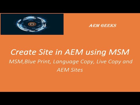 AEM Tutorial #24 | Create Site using MSM | Blue Print, Language Copy and Live Copy