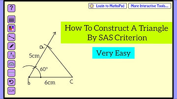 How To Construct A Triangle By SAS Criterion | Construct △ABC in which ∠B=60° ; AB=5cm and BC=6cm