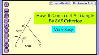 How To Construct A Triangle By Sas Criterion  Construct abc In Which b60  Ab5cm And Bc6cm