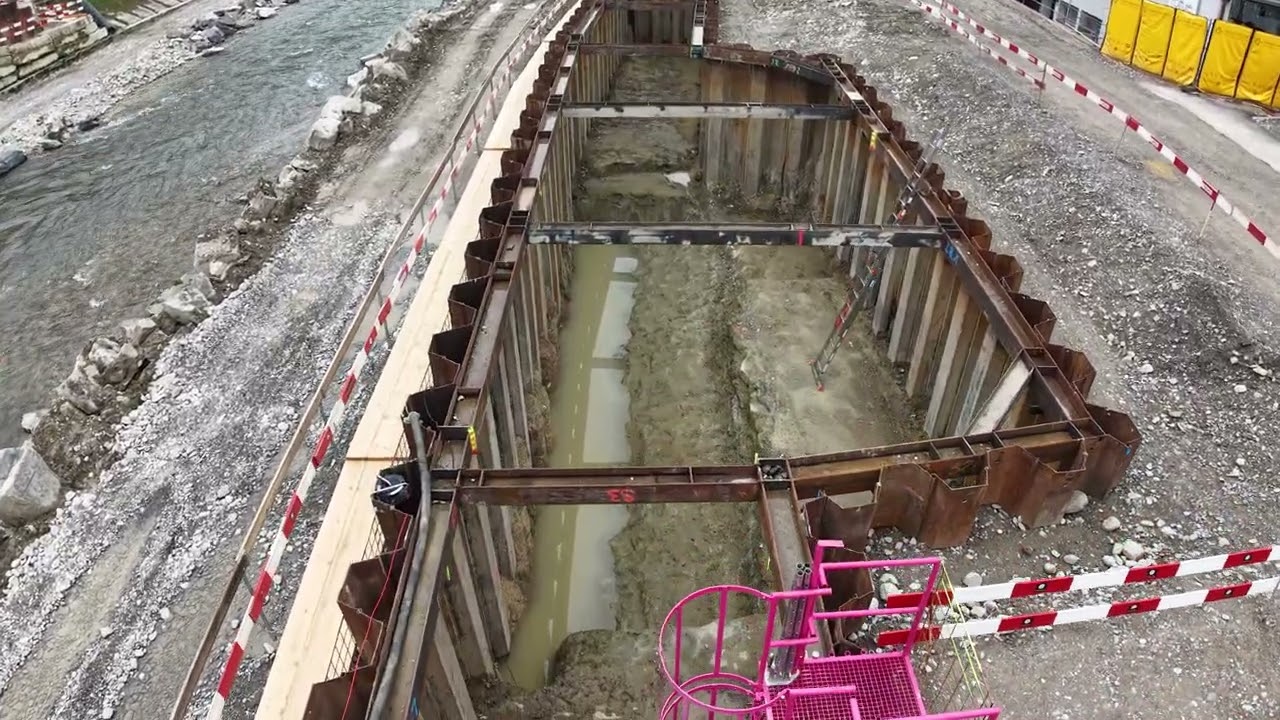 2026-03-15 Flug über Widerlager und Flügelmauern rechtes Senseufer