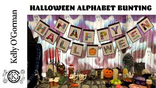 Halloween Colouring Alphabet Bunting