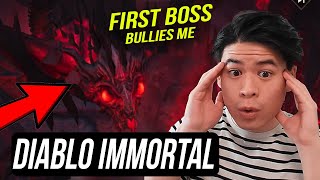 GETTING BULLIED BY THE FIRST BOSS OF DIABLO IMMORTAL 😭 #sponsored