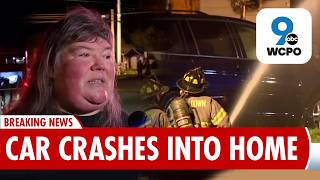 One person injured after car crashed into home