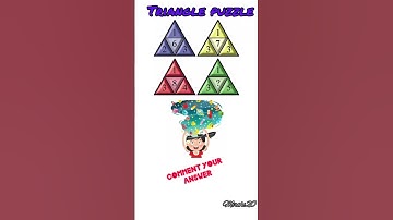 🔺️ Triangle puzzle #ytshorts #quiz #games #shorts #maths #iqtest #easypuzzle #mirthi20