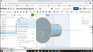 OnShape - Loft and Offset Plane