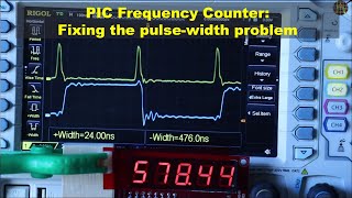 PIC Frequency Counter: Fixing the pulse-width problem (and getting beyond 100 MHz)