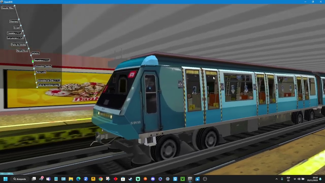 metro de santiago openBVE