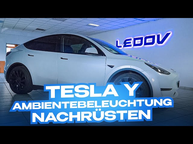 Tesla Model Y oder 3 Ambientebeleuchtung nachrüsten 