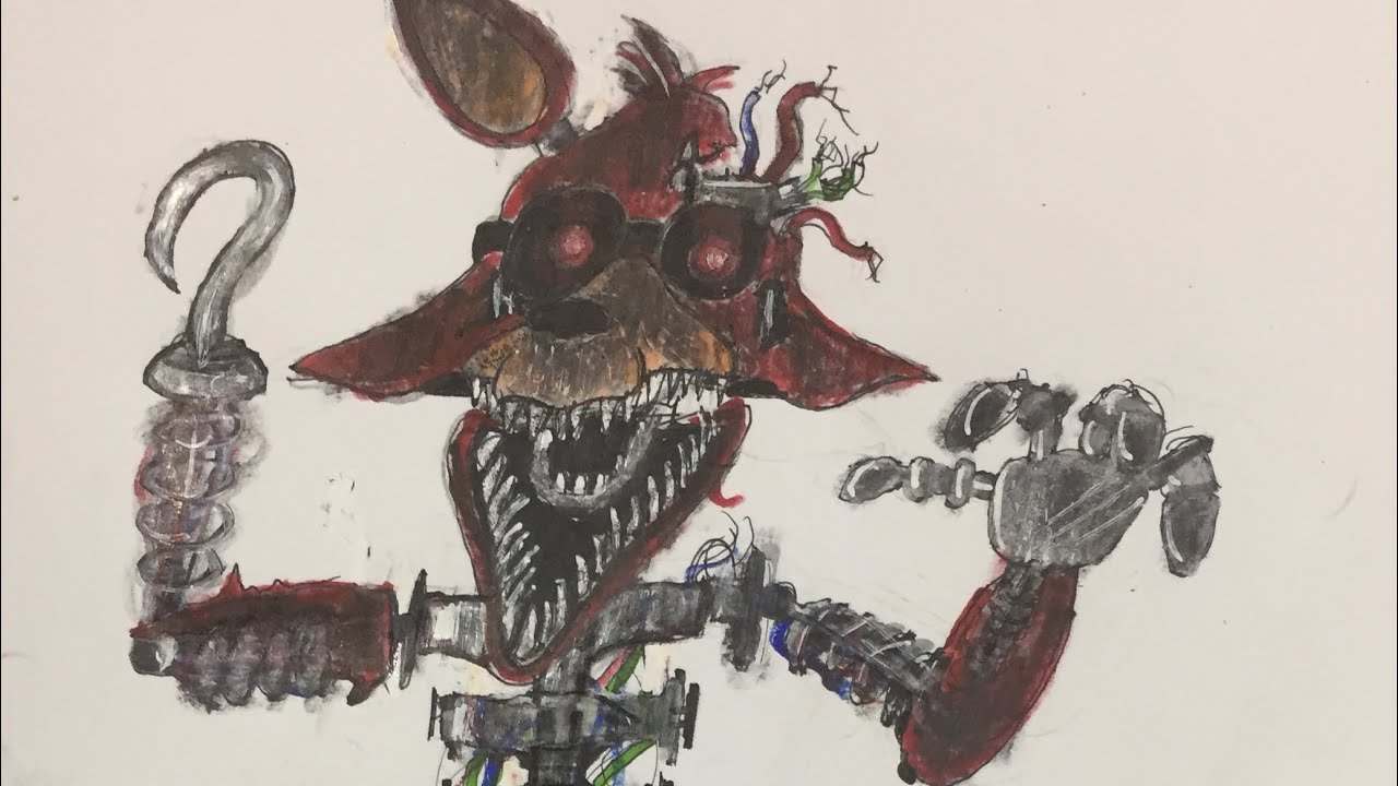 Drawing Ignited Foxy (The Joy Of Creation Story Mode) 