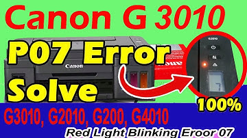 How to Reset Canon G3010,2010.4010 Printer Correctly | P07 Error Fix | Red Light Blink Problem