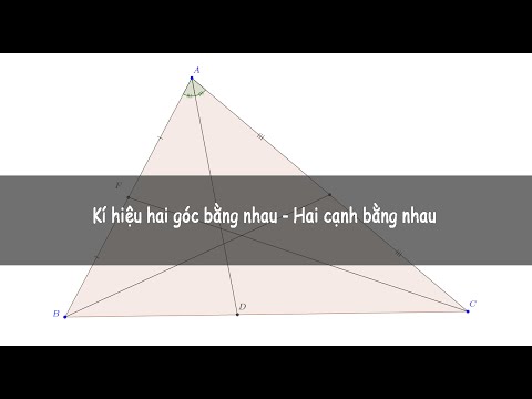 Video Vẽ kí hiệu hai góc, hai cạnh bằng nhau Geogebra -... - youtube