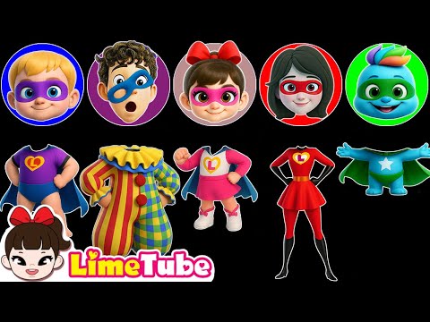 👕 ¿De quién es esta ropa? ¡Rompecabezas de superhéroes! 🦸‍♀️ | LimeTube Niños