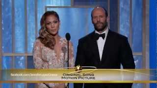 Jennifer Lopez Gives Award to Adele for 'Skyfall'  Golden Globes 2013 (HD 1080p)