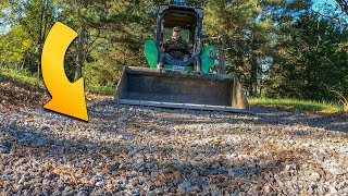 Gravel Driveway Leveling Skid Steer  Bobcat Drainage Issues