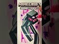 Enderman Drawing Challenge Different Levels #minecraft #art #shorts
