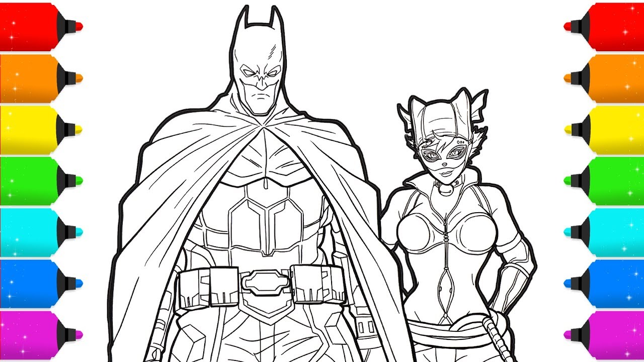 batman and catwoman coloring pages