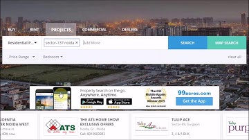 How do I search for New Projects on 99acres?