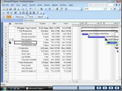 Project 2007 - Specifying the Completion Percentage for a Task