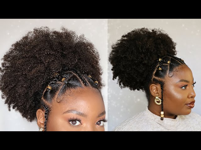 How To: Two Puff W/ Zigzag Part | Natural Hair | Daisia Fox - YouTube