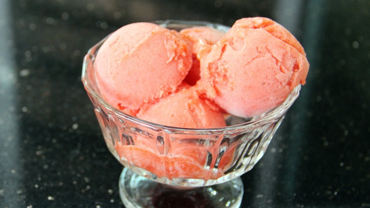 Strawberry Sorbet - Frozen Dessert - Recipe by ZaTaYaYummy