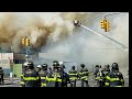 FDNY BOX 2174 - FDNY BATTLING MAJOR 3RD ALARM FIRE IN A MOVING FACILITY ON BRUCKNER BLVD IN DA BRONX