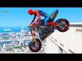 GTA 5 Spiderman Epic Car, Bike Jumps #3 (Bridge, Building, Mountain, Airport, Water &amp; Train, Plane)