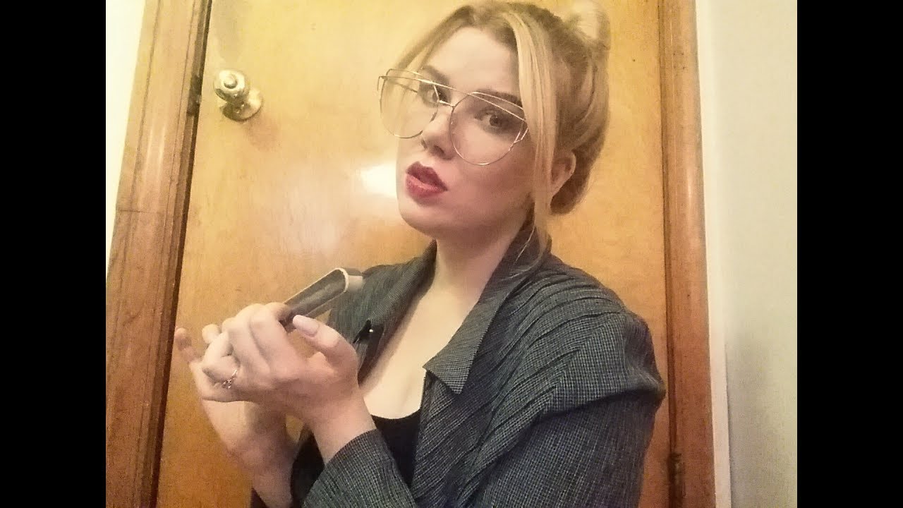 Asmr Sassy Librarian Roleplay Gum Chewing Whispering And Typing Youtube