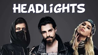 Alok & Alan Walker - Headlights ft KIDDO (Lyrics)