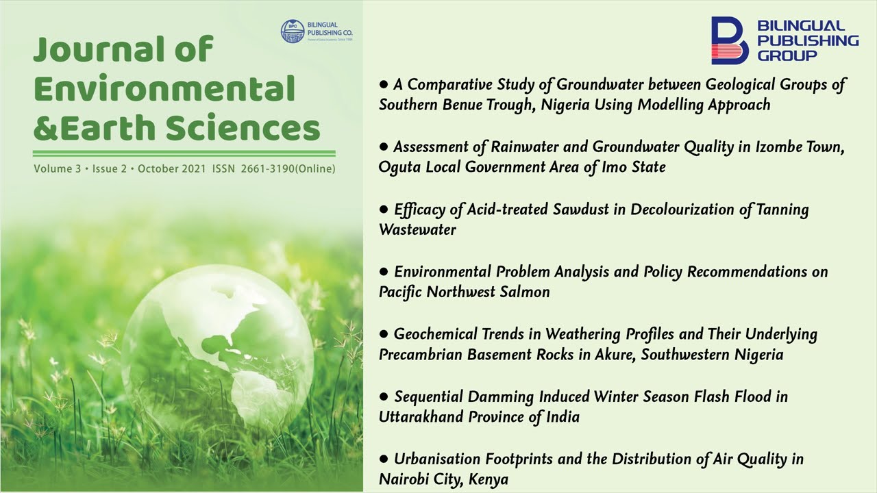Journal of Environmental & Earth Sciences | Vol.3, Iss.2 October 2021