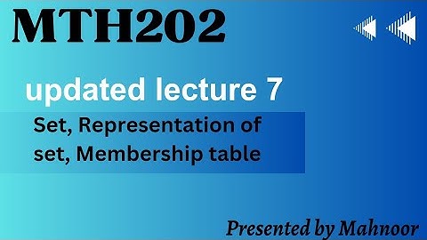 mth202 short lecture 7 | vu updated short lecture 2024 | by Mahnoor