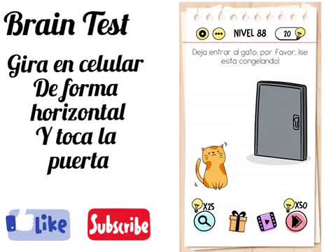 Brain Test Español Nivel 88 Respuestas y Soluciónes Deja entrar al gato,  por favor, ¡se está congelando
