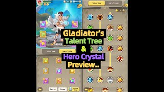 Ulala Idle Adventure Gladiator's | Talent Tree | Hero Crystal | Toys and Temper Attributes Preview