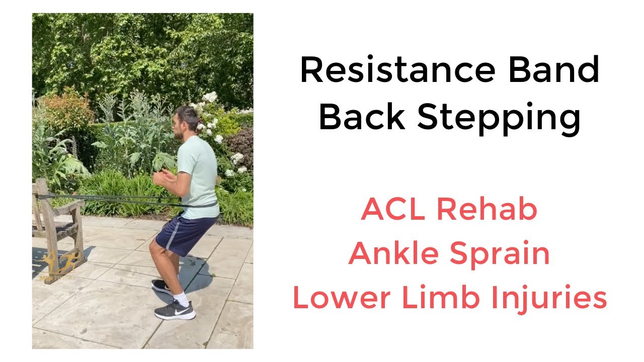 Resistance Band Knee & Ankle Rehab (Backward Stepping) ACL Rehab