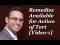 Introduction to Remedies Available for Action of Tort [Video-1] - INTRODUCTION