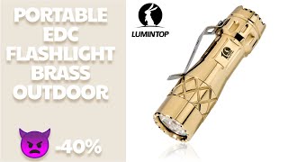 🔥 PORTABLE EDC FLASHLIGHT BRASS OUTDOOR LIGHTING SELF DEFENSE screenshot 4