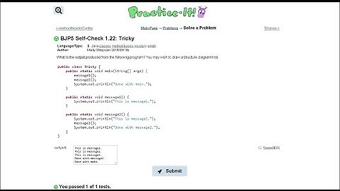 Java Practice-it Introduction to Java Programming | Self-Check 1.22 Tricky