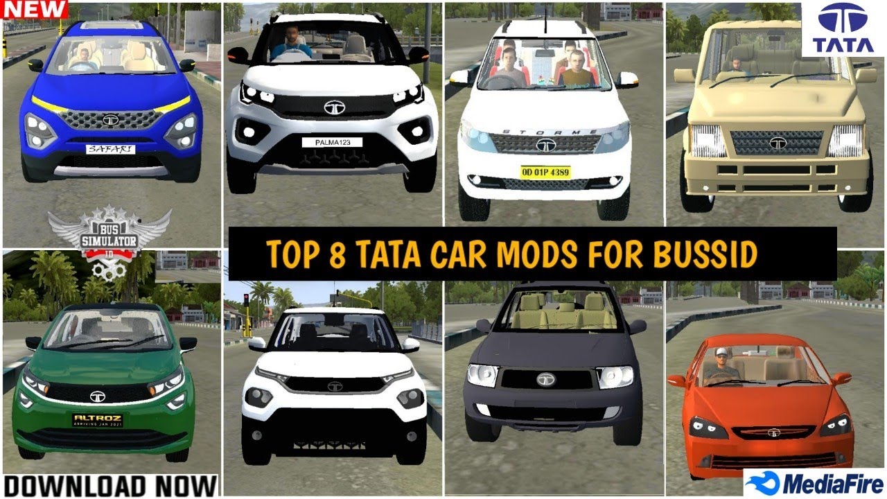 Top 8 Tata Cars Mods For Bussid | Bus Simulator Indonesia | Indian Car Mod  For Bussid | Bussid Mod - Youtube